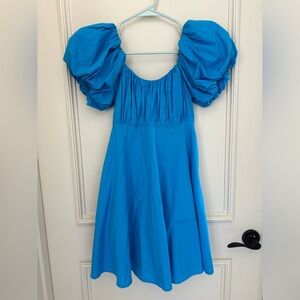 Abercrombie Blue Puff Sleeve Mini Dress